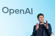 Sam Altman speaking at an event