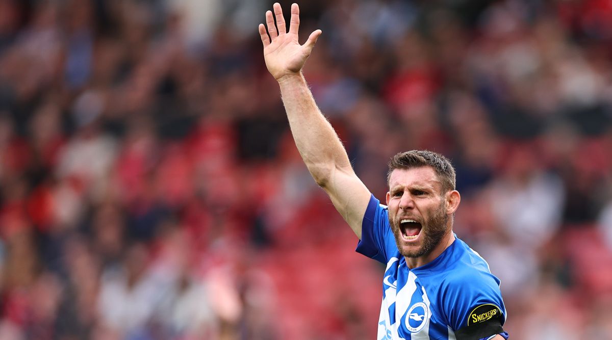 James Milner of Brighton and Hove Albion during the Premier League match between Manchester United and Brighton &amp; Hove Albion at Old Trafford on September 16, 2023 in Manchester, United Kingdom.