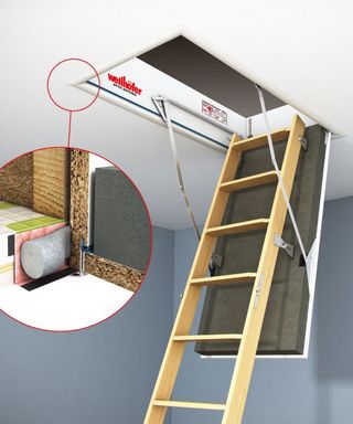 highly insulated Wellhofer loft hatch suitable for Passivhaus homes