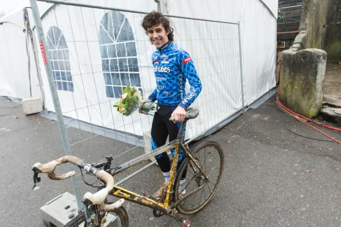 Curtis White after the podium in Namur