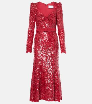 X Nicky Hilton Leyla Sequined Midi Dress