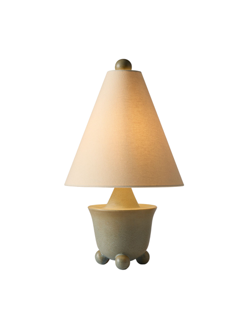 Pierce & Ward Ball Foot Ceramic Table Lamp (17.5")
