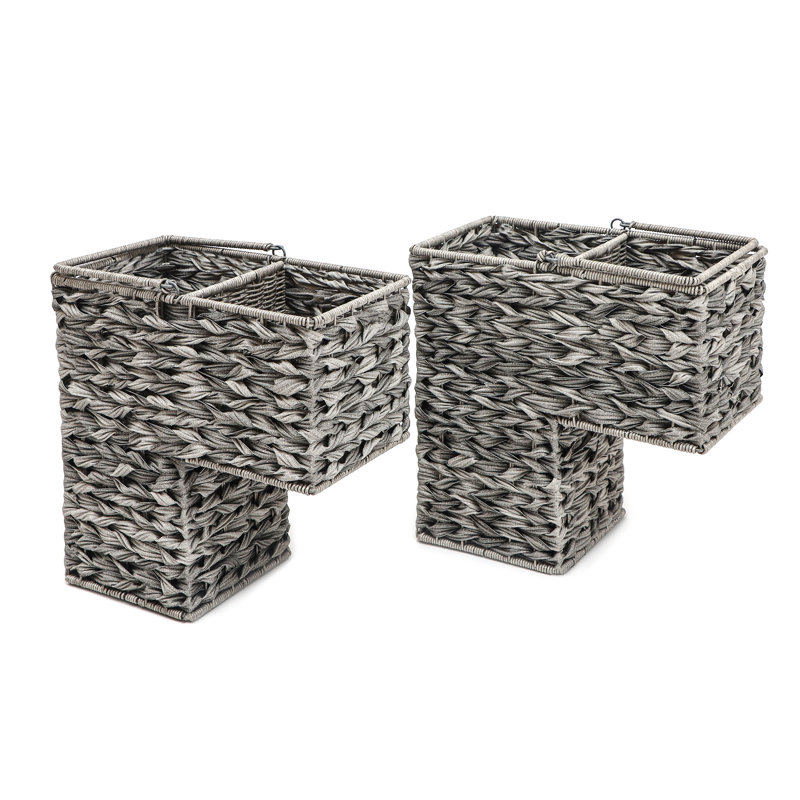 Bayou Breeze Wicker Storage Stair Basket Set | Wayfair