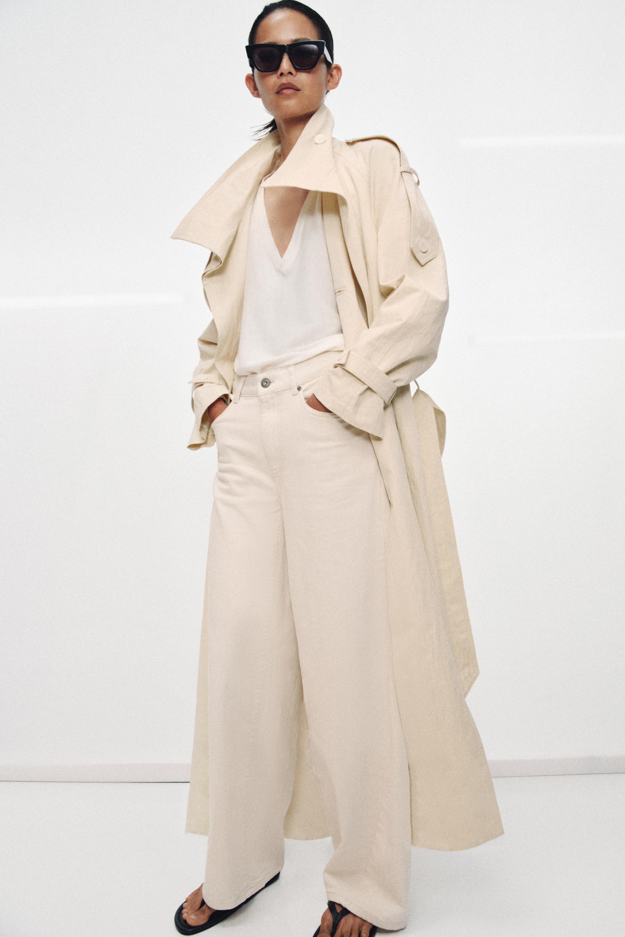 Zw Collection High-Neck Trench Coat