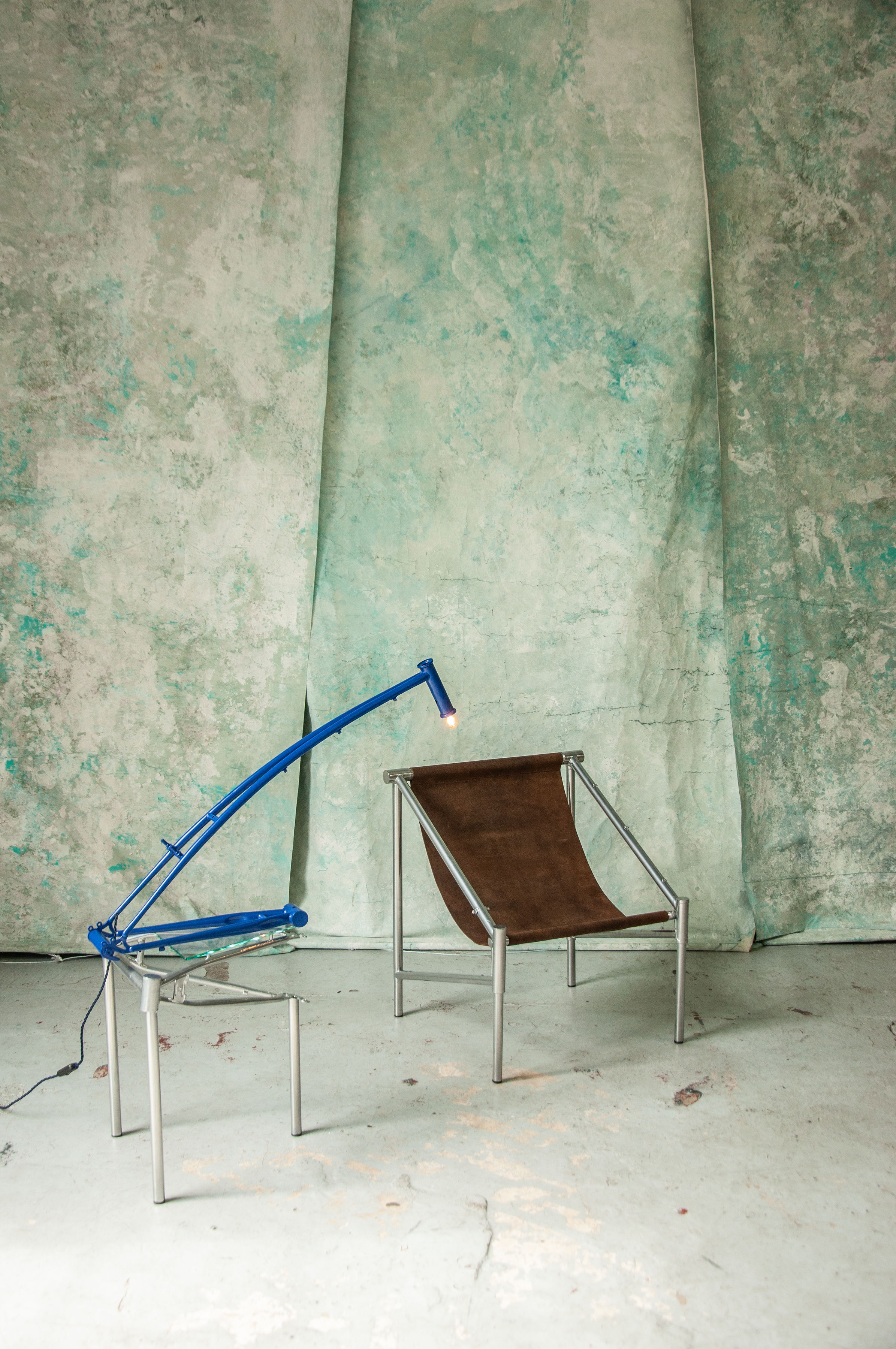 Cara Campos chair and lamp