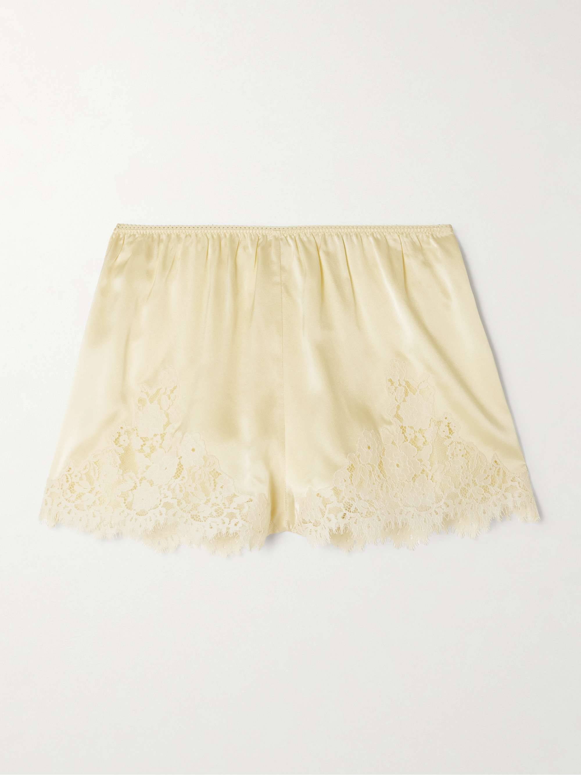 Iona Lace-Trimmed Silk-Satin Shorts
