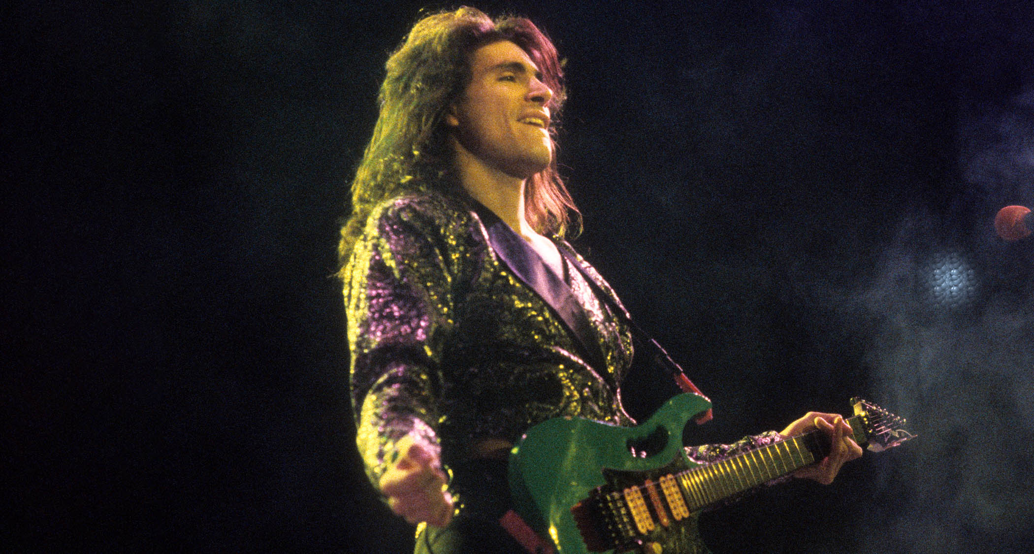 Steve Vai in full rock-star mode, 1986