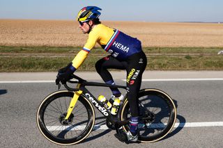 SAINTCYRLECOLE FRANCE MARCH 07 Primoz Roglic of Slovenia and Team Jumbo Visma during the 79th Paris Nice 2021 Stage 1 a 166km stage from SaintCyrlEcole to SaintCyrlEcole ParisNice on March 07 2021 in SaintCyrlEcole France Photo by Bas CzerwinskiGetty Images