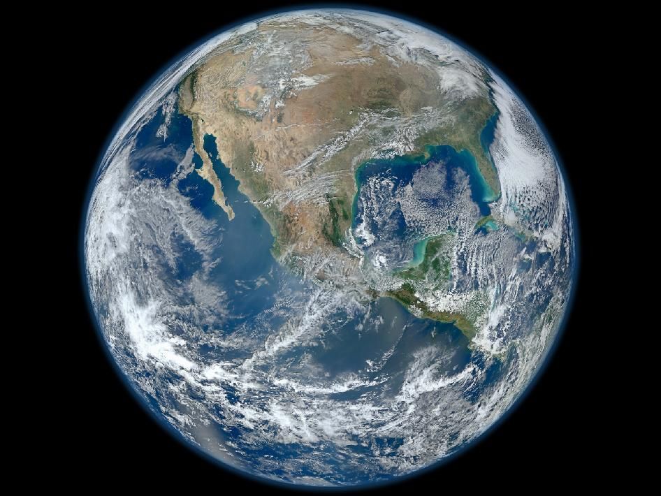 blue marble of earth&#039;s western hemisphere