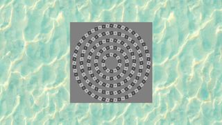Optical illusion on background of water