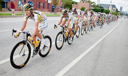 Craig Lewis (Columbia-HTC) stringing out the group in full chase mode.