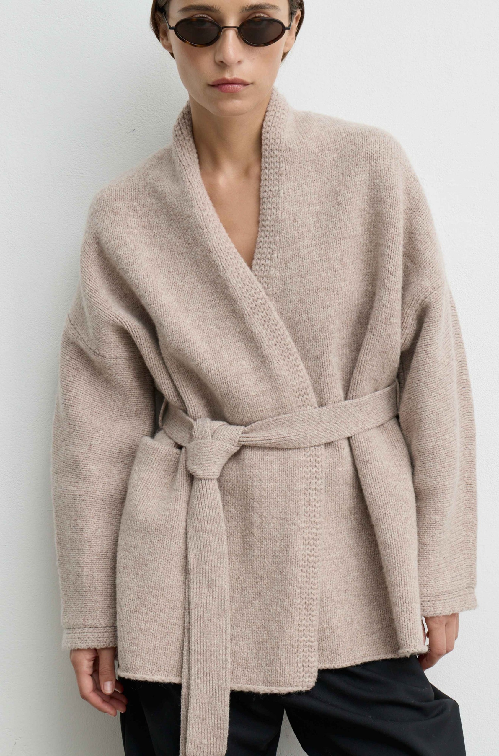 Wrap Cardigan - S / Oatmeal