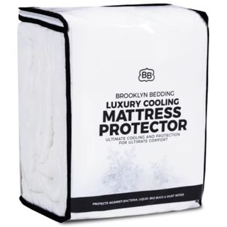 Brooklyn Bedding Luxury Mattress Protector against a white background.