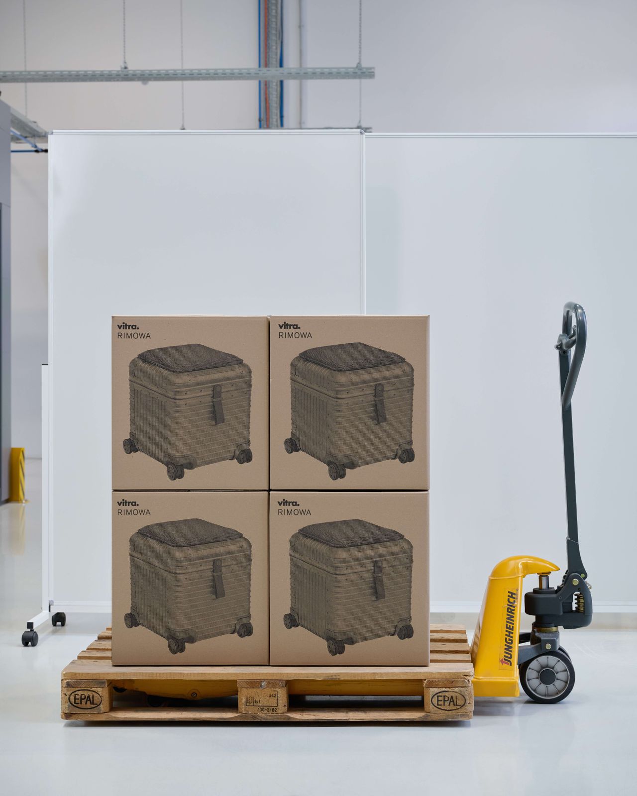 stacked cardboard boxes in production factory
