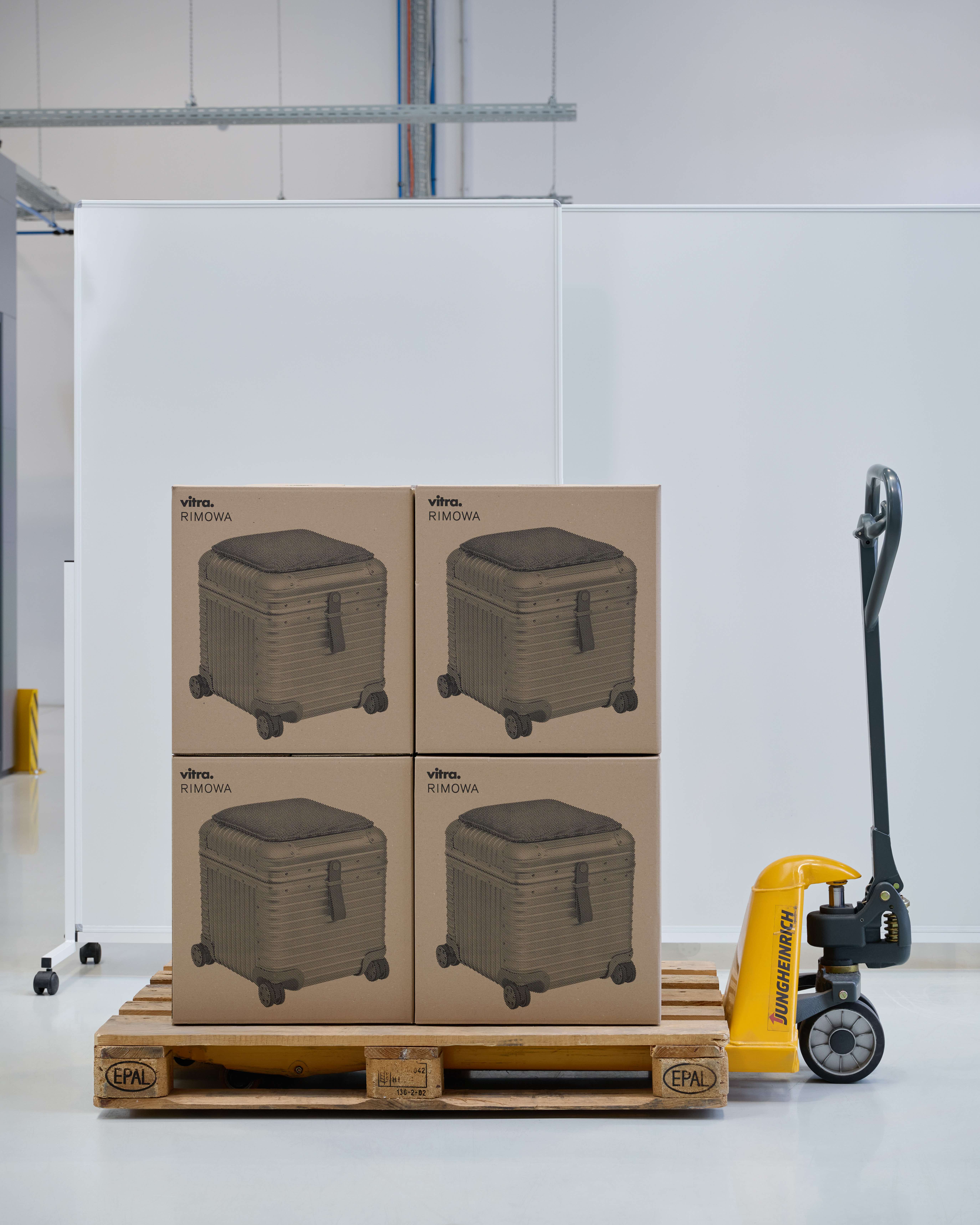 stacked cardboard boxes in production factory