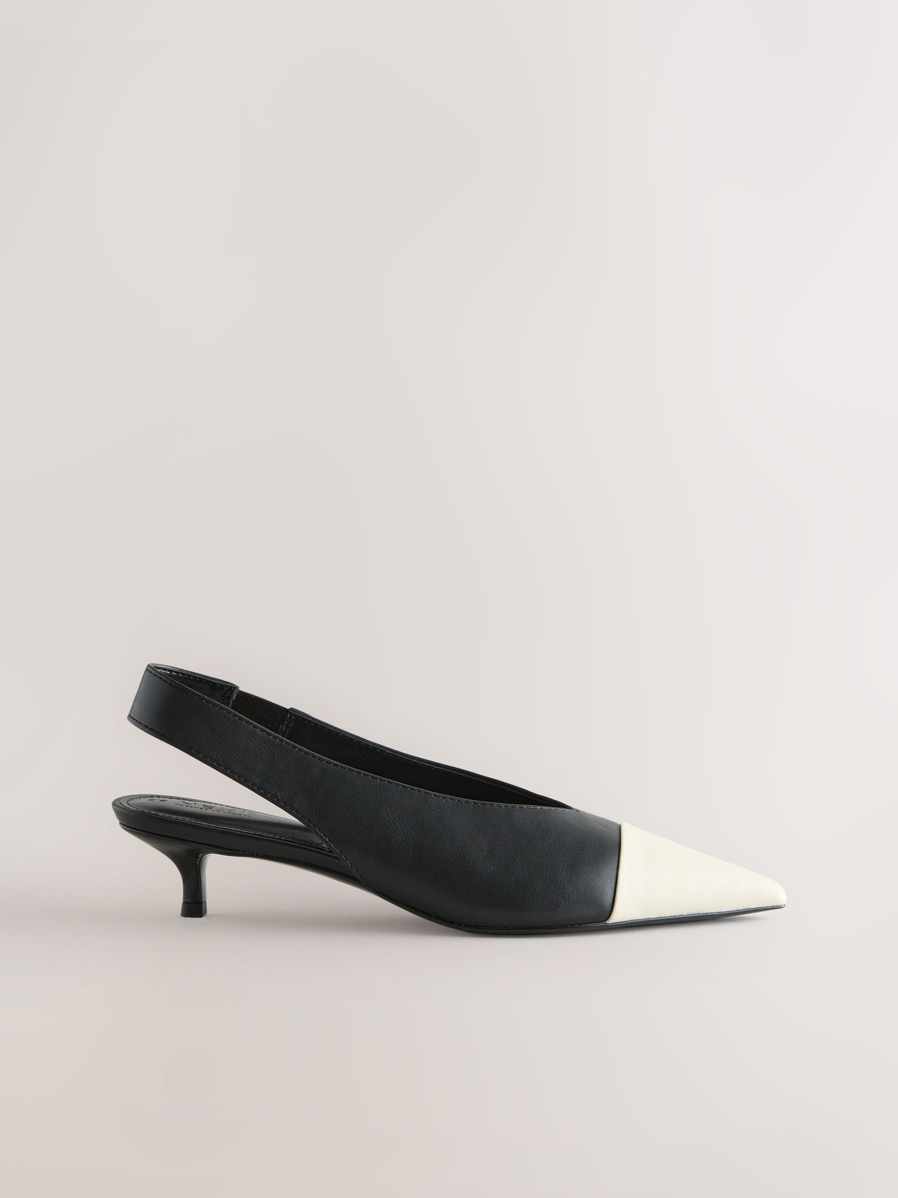 Monochrome Forever Comfort&reg; Slingabck Point Toe Heels - Size 3.5 Eu 36