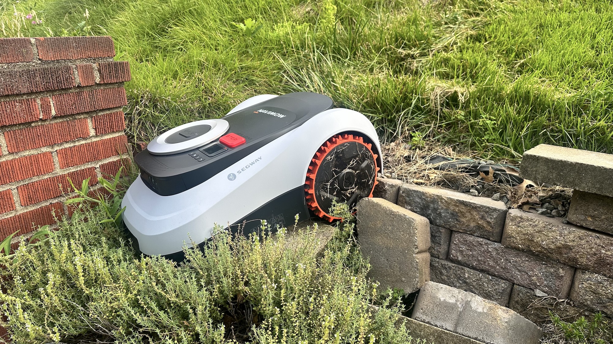 Segway Navimow i215 falling off a wall