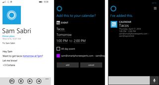 Cortana Scheduling Email