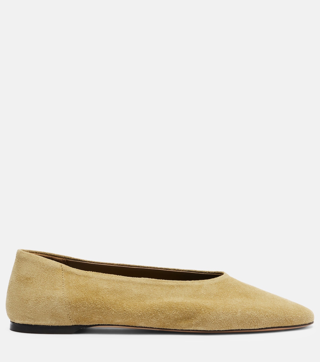 Suede Ballet Flats in Beige - Toteme