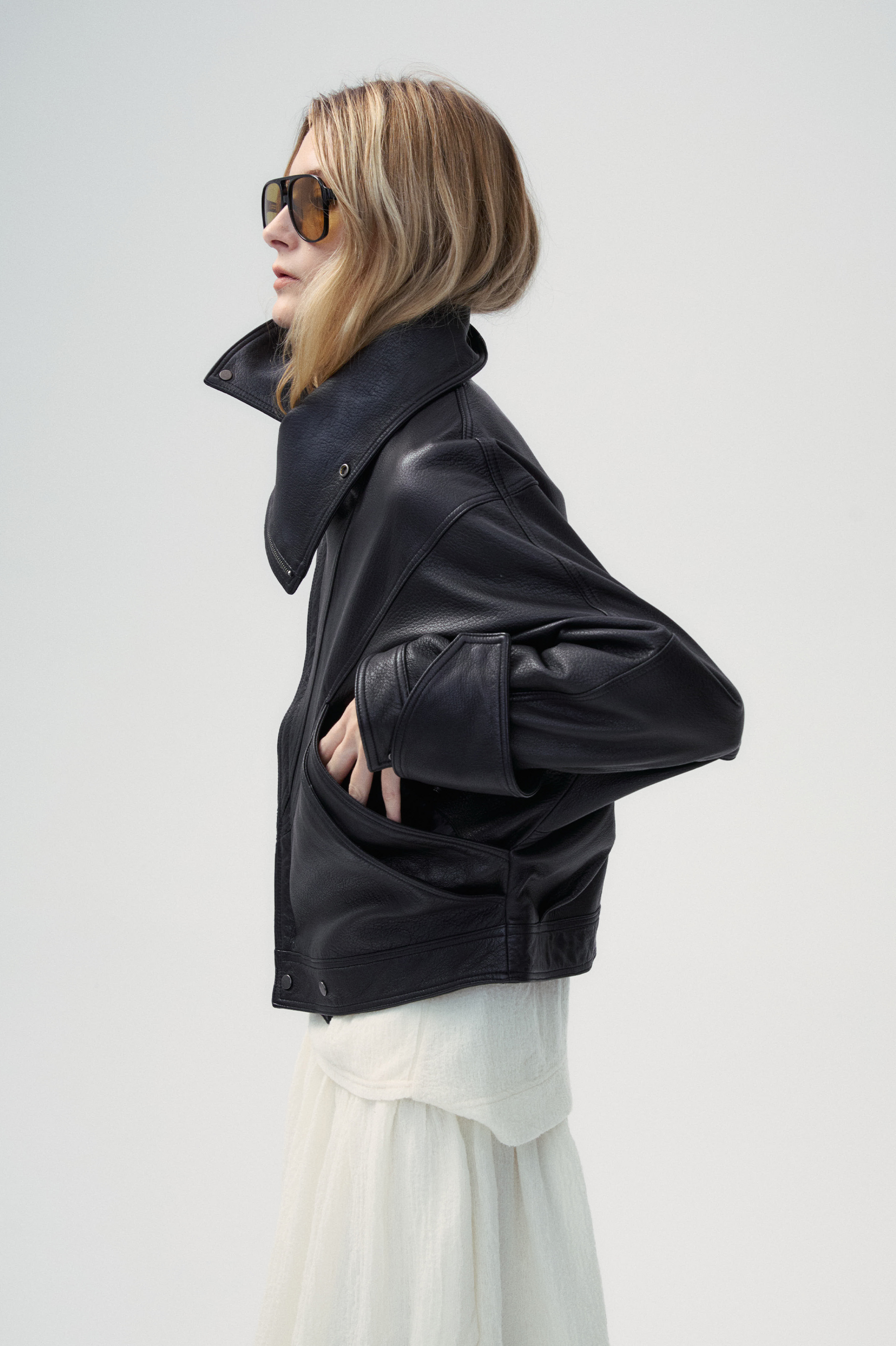 Vintage Two Lapel Leather Jacket