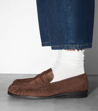 Image of suede loafers 