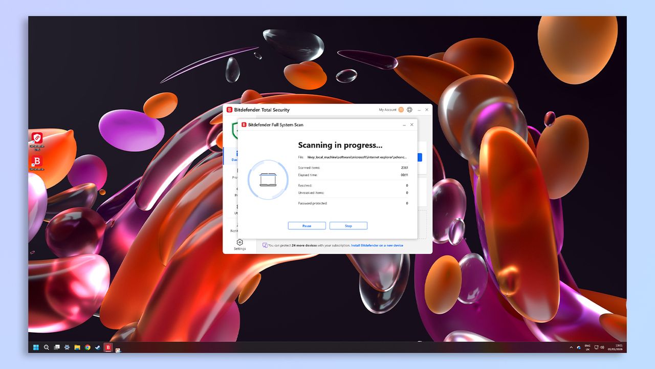 Bitdefender software screenshot