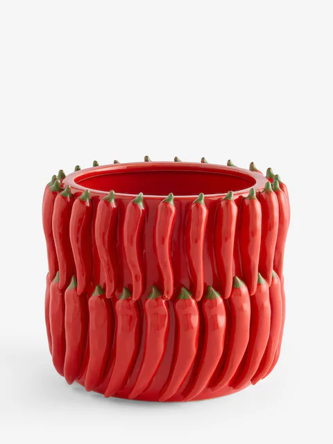 Lia Gold x Next, Lia Gold X Next Red/green Chilli Planter - Size One