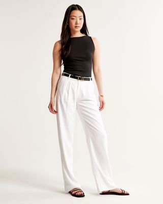 A&f Sloane tailored linen blend pants