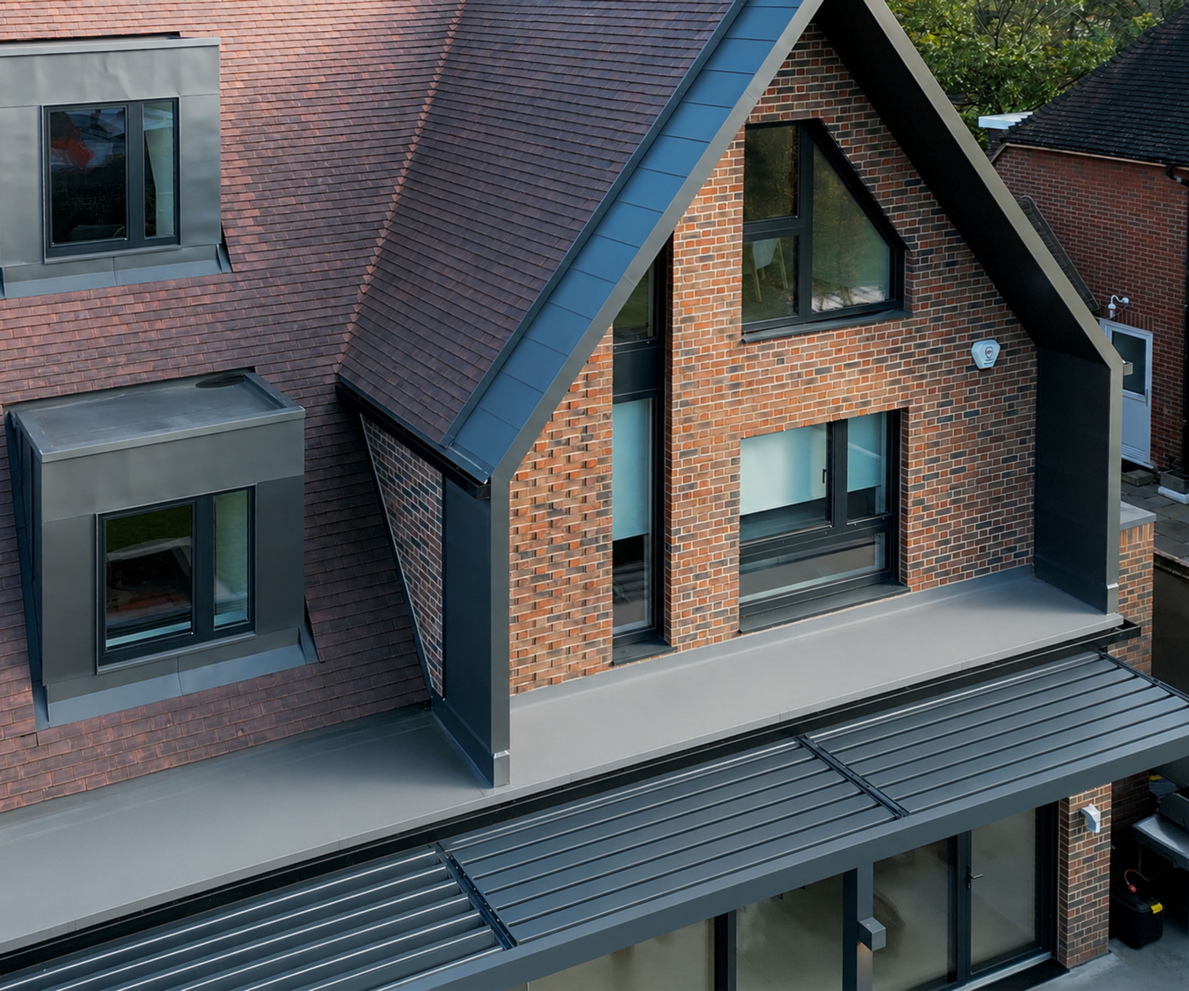 modern Passivhaus with brise soleil
