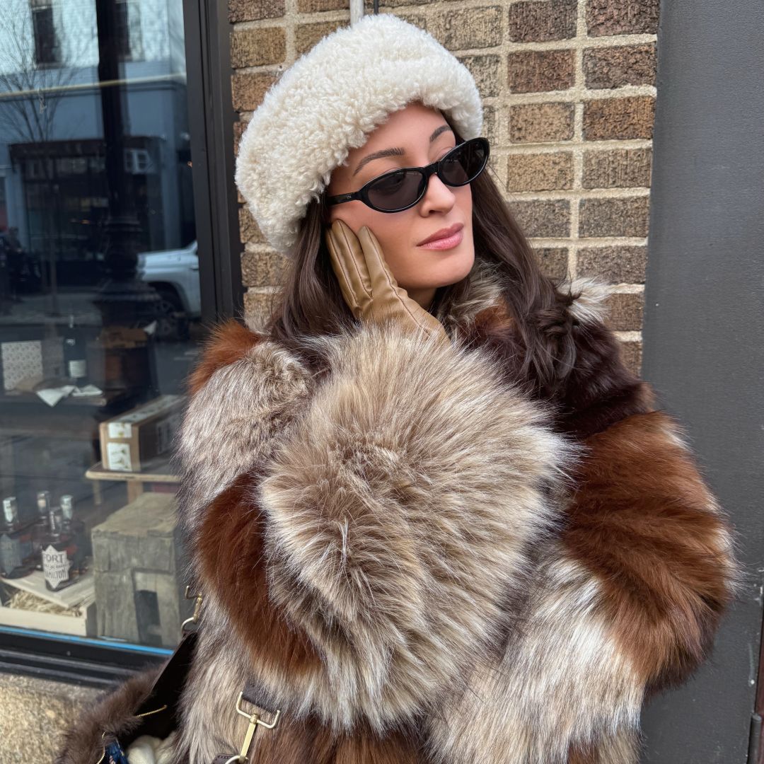 Bella Gerard wearing a winter hat