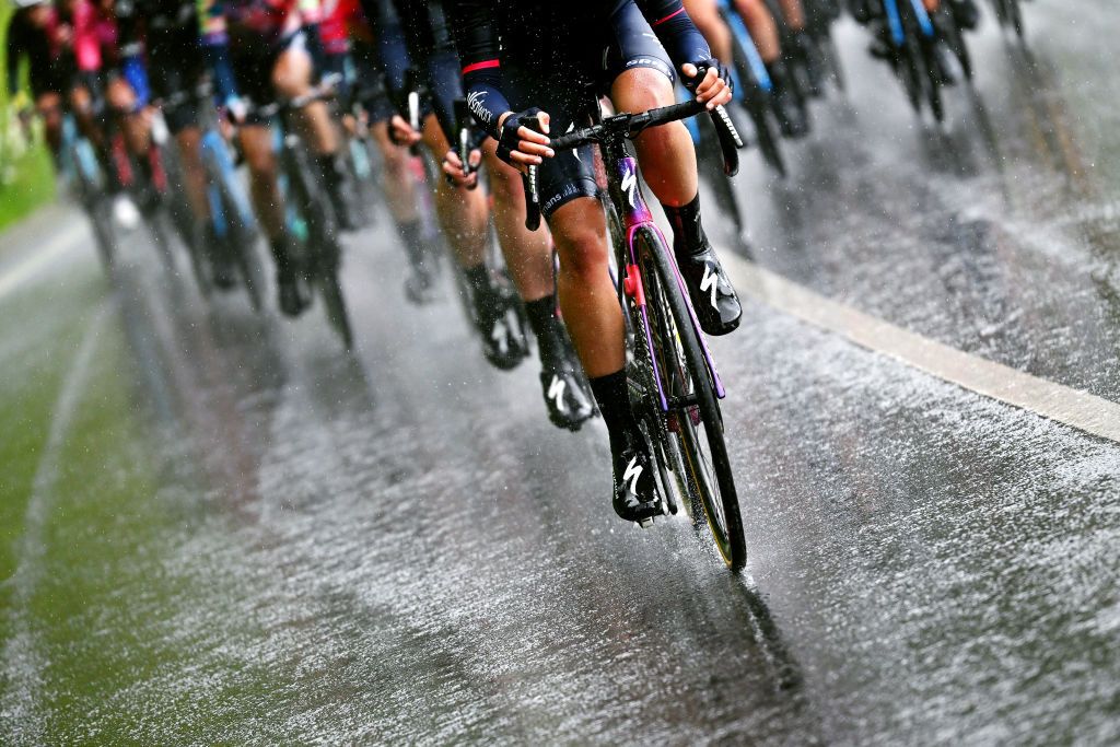 MARKINA SPAIN MAY 12 Team SD Worx rider detail view during the 2nd Itzulia Women 2023 Stage 1 a 1222km stage from Etxebarria to MarkinaXemein UCIWWT on May 12 2023 in Markina Spain Photo by Dario BelingheriGetty Images
