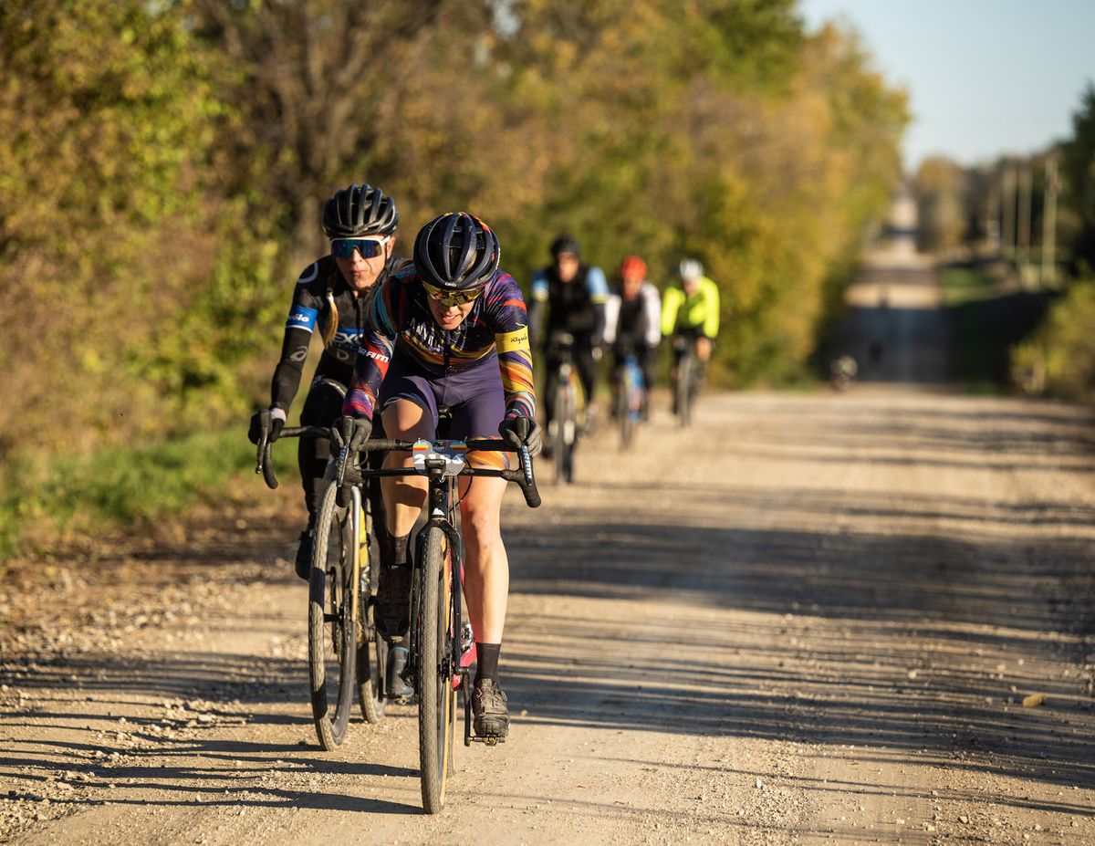 The 2021 Belgian Waffle Ride in Kansas, won by Tiffany Cromwell (Canyon-SRAM)