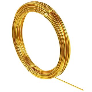 32.8 Feet Aluminum Wire, Bendable Metal Craft Wire for Making Dolls Skeleton Diy Crafts (gold, 1.5 Mm Thickness)