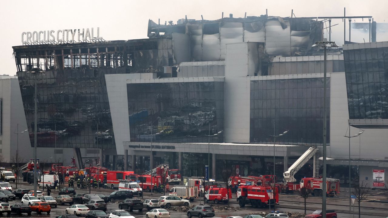 Moscow Crocus theater after attack