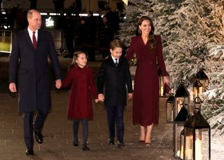 Kate Middleton, Prince William, Prince George and Princess Charlotte attend royal carol concert