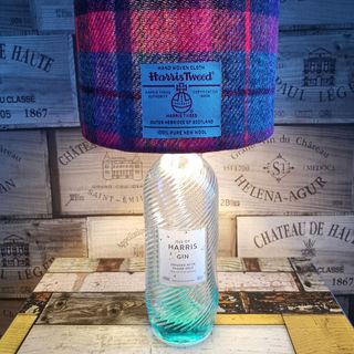room with hand woven cloth gin lamp