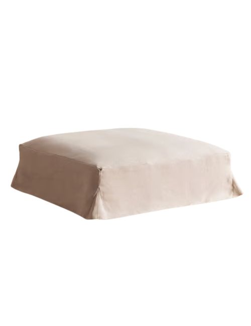 Roma Square Ottoman, Linen