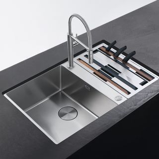 kitchen sink with tap and worktop
