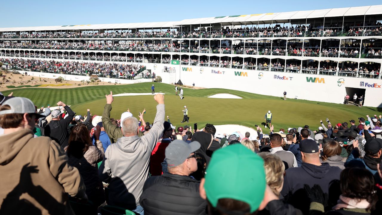 The 16th hole at TPC Scottsdale