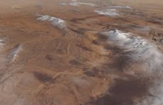 On Jan. 8, 2018, data from the Operational Land Imager on the Landsat 8 satellite caught this view of 4 to 12 inches (10 to 30 centimeters) of snow that accumulated on higher elevations of the Sahara Desert near the northern Algerian town A&iuml;n S&eacute;fra.