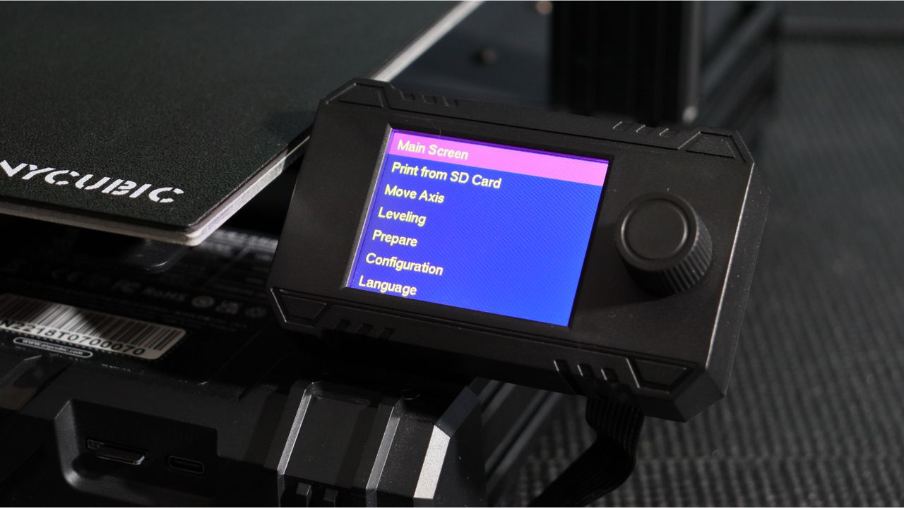 Display screen of the Anycubic Kobra Neo 3D Printer