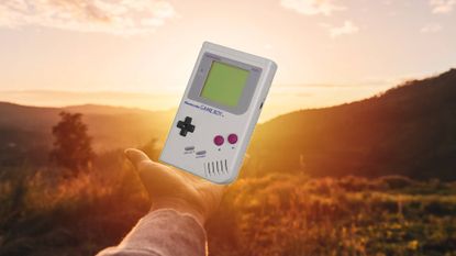 A Game Boy in the sun