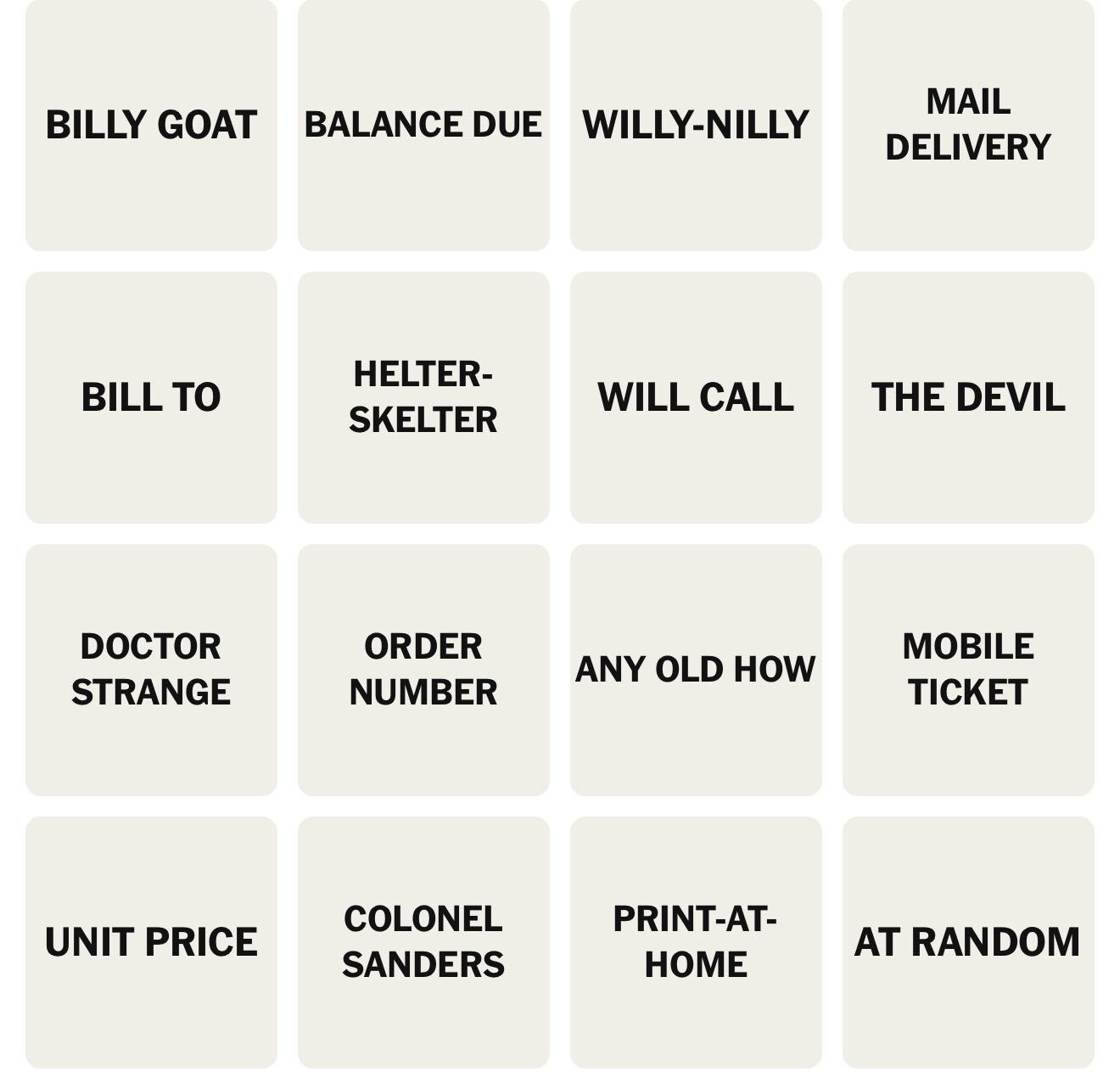 NYT Connections