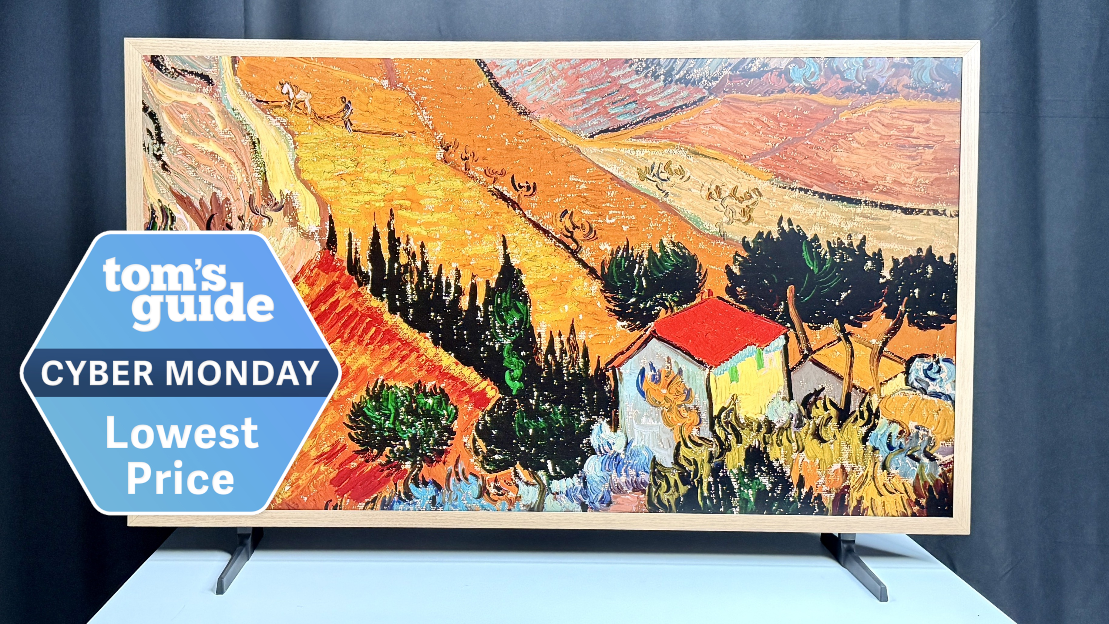 Hisense CanvasTV with a Tom&#039;s Guide Cyber Monday deals badge