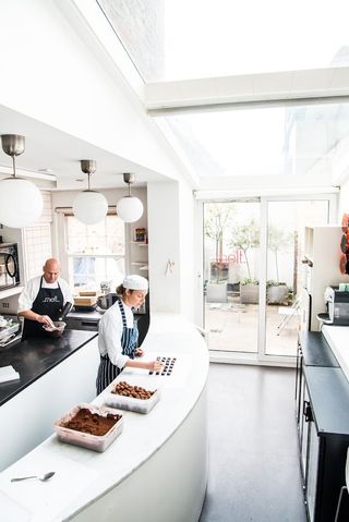 Melt Chocolates' open-kitchen setup.