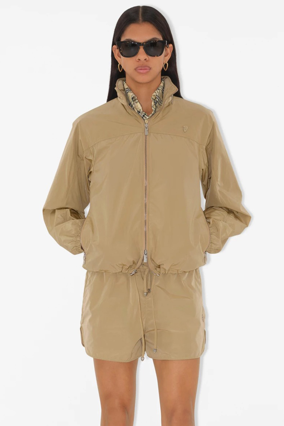 Nylon Cotton Jacket in Cracker 