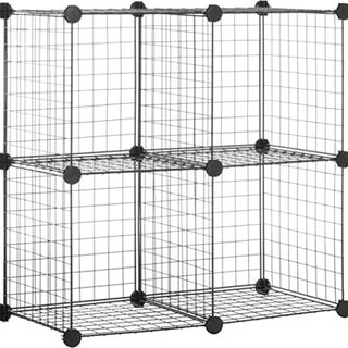 Amazon Basics 4-Cube Wire Grid Storage Shelves, 14