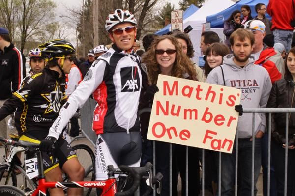 Michael Mathis (CRCA-AXA Equitable Cycling Team) and his number one fan.