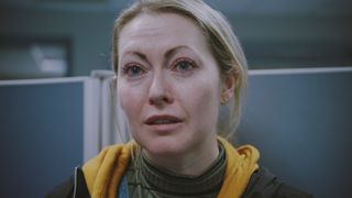 Elin Lloyd Harries as heartbroken mum Abigail in Casualty.