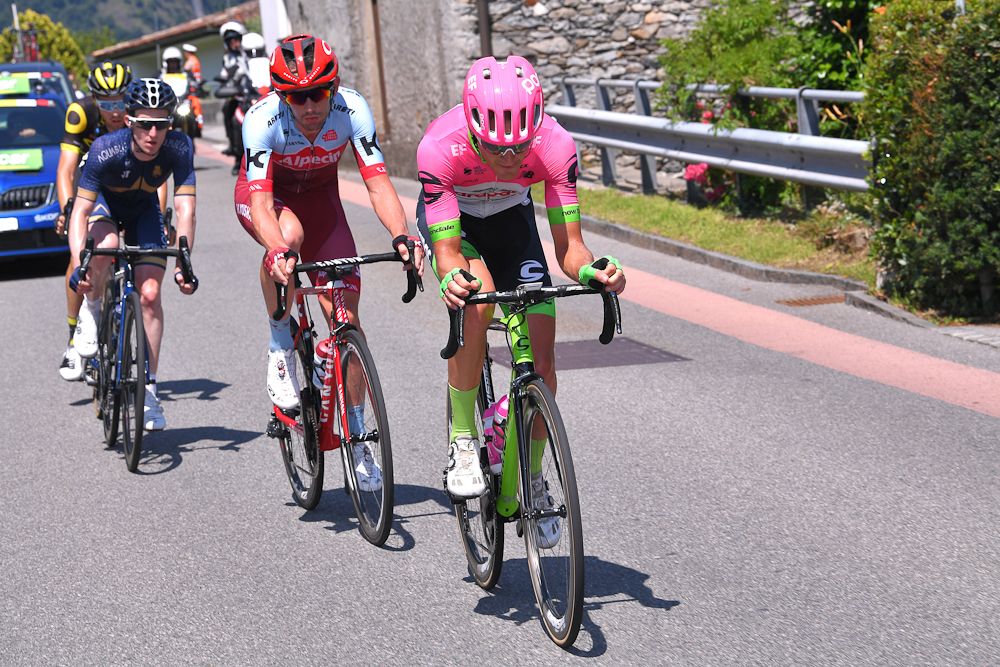 Nathan Brown (EF Education First - Drapac) in the breakaway during stage 8 at the Tour de Suisse